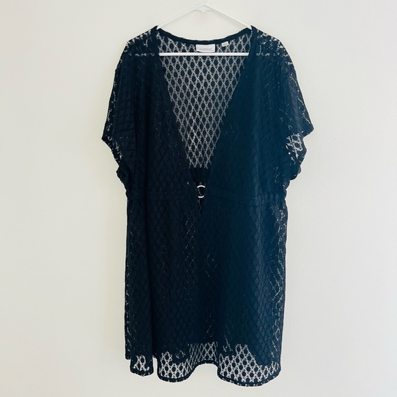 Avenue Other - Avenue Black Crochet Swim Coverup
